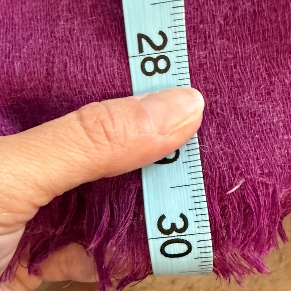 Emanuel Ungaro Purple Floral Silk Wool Mohair Blend Scarf - Picture 8 of 9